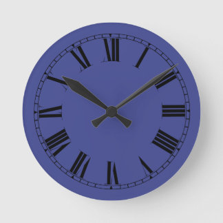 Blue Bayou Solid Color Runde Wanduhr