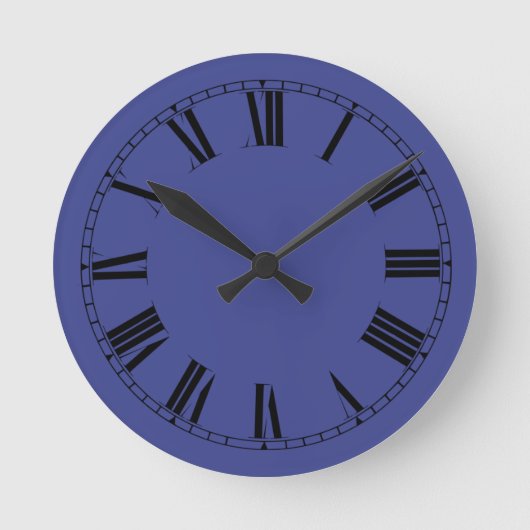 Blue Bayou Solid Color Runde Wanduhr (Vorderseite)