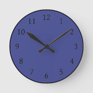 Blue Bayou Solid Color Runde Wanduhr