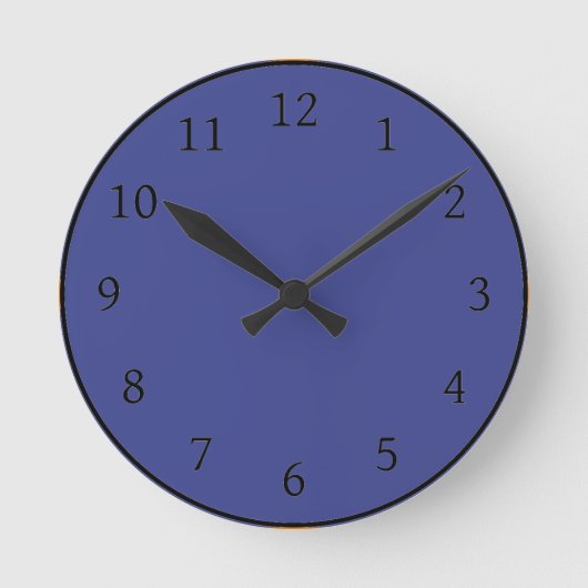Blue Bayou Solid Color Runde Wanduhr (Vorderseite)