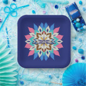 Blue Bayou Square Papierplatten Pappteller (Party)