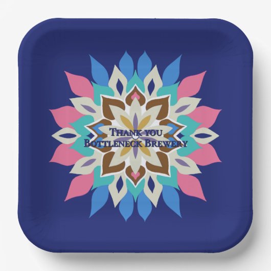 Blue Bayou Square Papierplatten Pappteller (Vorderseite)
