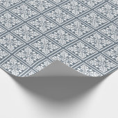 Blue Bayoux Acorn und Leaf Tile Design Geschenkpapier (Ecke)