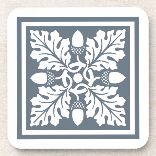 Blue Bayoux Acorn und Leaf Tile Design Getränkeuntersetzer (Vorderseite)