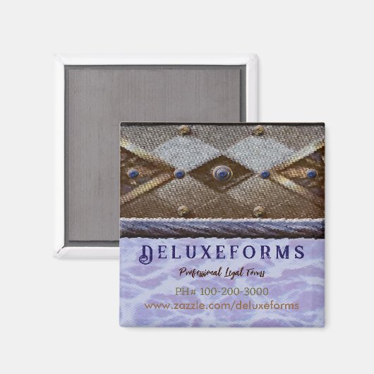 Blue Bayview Magnet (Vorderseite/Rückseite)