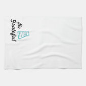 Blue Be Grateful Funny Kitchen Pun Geschirrtuch (Horizontal)