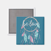 Blue Be Liebe Dream Catcher Magnet (Vorderseite/Rückseite)