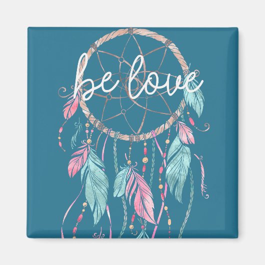 Blue Be Liebe Dream Catcher Magnet (Vorne)