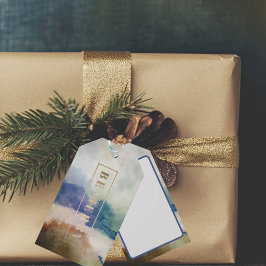 Blue Be Merry Holiday Geschenkanhänger