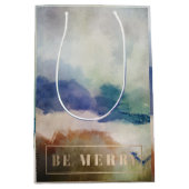 Blue Be Merry Holiday Mittlere Geschenktüte (Vorderseite)