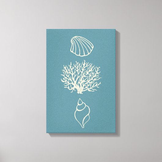 Blue Beach Art Leinwand (Vorderseite)