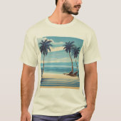 Blue Beach Bliss Tee - Serene Coastal Design (Vorderseite)