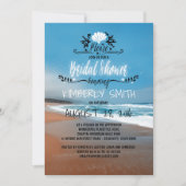 Blue Beach Brautparty Einladung (Vorderseite)