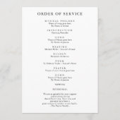 Blue Beach Celebration of Life Funeral Program Programm (Rückseite)