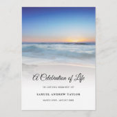 Blue Beach Celebration of Life Funeral Program Programm (Vorderseite)