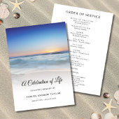 Blue Beach Celebration of Life Funeral Program Programm