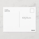 Blue Beach Foto Wedding Vielen Dank Postkarte (Rückseite)