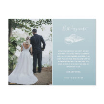 Blue Beach Foto Wedding Vielen Dank