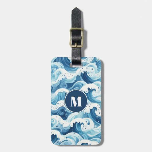 Blue Beach Gepäckmarke Gepäckanhänger (Vorderseite vertikal)