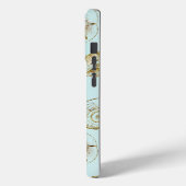 Blue Beach Gold Muscheln Case-Mate iPhone Hülle (Rückseite / Links)