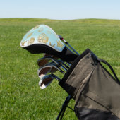 Blue Beach Gold Muscheln Golf Headcover (In SItu)