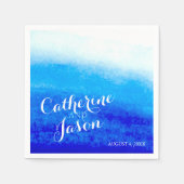 Blue Beach Hochzeit Personalisiert Serviette (Vorderseite)