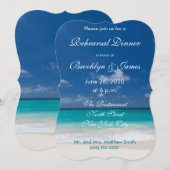 Blue Beach Hochzeit Probe Dinner Einladungen (Vorne/Hinten)