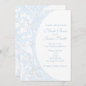 Blue Beach Hochzeitsempfang Einladung (Vorne/Hinten)