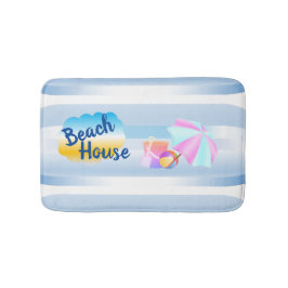Blue Beach House Bath Mat Badematte
