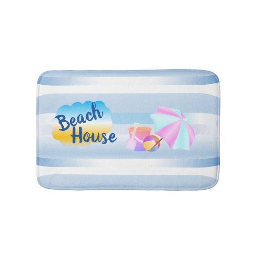 Blue Beach House Bath Mat Badematte (Vorderseite)