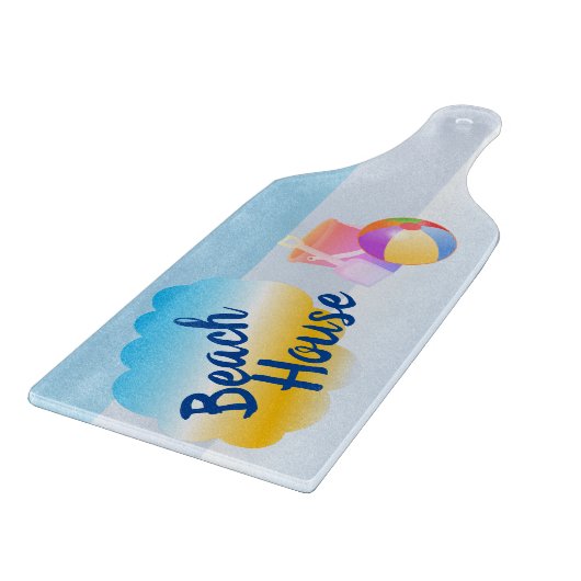 Blue Beach House Chopping Board Schneidebrett (Ecke)