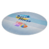 Blue Beach House Chopping Board Schneidebrett (Ecke)