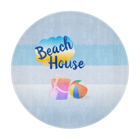 Blue Beach House Chopping Board Schneidebrett (Vorderseite)