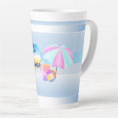 Blue Beach House Latte Tasse (Rechte Ecke)