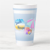Blue Beach House Latte Tasse (Vorderseite)