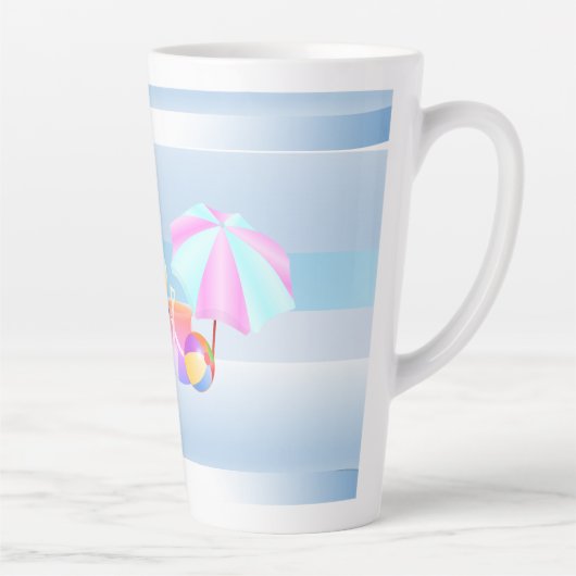 Blue Beach House Latte Tasse (Rechts)