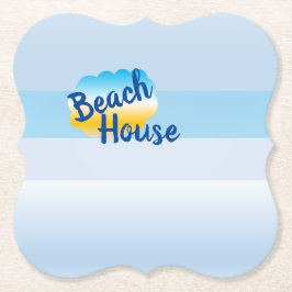 Blue Beach House Paper Untersetzer