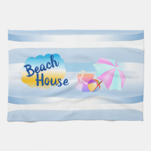 Blue Beach House Teetuch Geschirrtuch