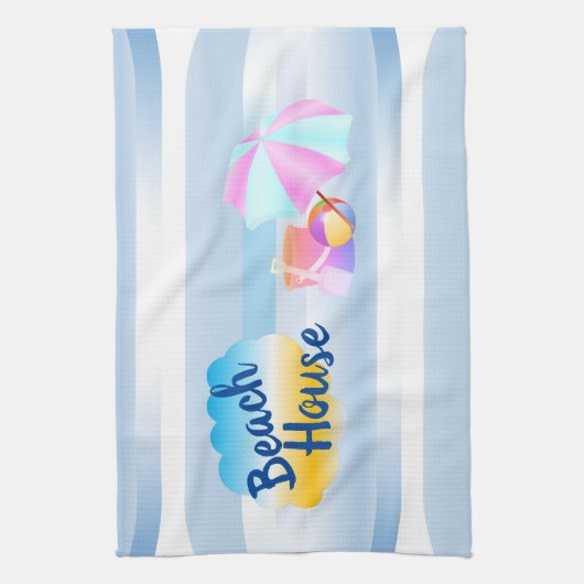 Blue Beach House Teetuch Geschirrtuch (Vertikal)