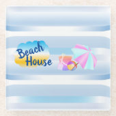 Blue Beach House Untersetzer (Vorderseite)
