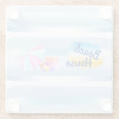 Blue Beach House Untersetzer (Rückseite)