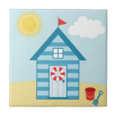 Blue Beach Hütte Fliese (Vorderseite)