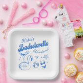 Blue Beach Junggeselinnen-Abschied Paper Teller (Party)
