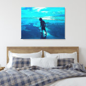 Blue Beach Leinwanddruck (Insitu (Schlafzimmer))