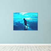 Blue Beach Leinwanddruck (Insitu (Holzboden))