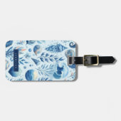 Blue Beach Luggage Tags Gepäckanhänger (Vorderseite horizontal)