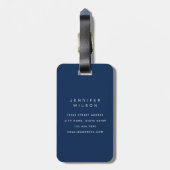 Blue Beach Luggage Tags Gepäckanhänger (Rückseite vertikal)