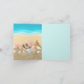 Blue Beach Muschel Muscheln Karte (Innenseite)