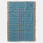 Blue Beach Muschel Starfish Ägyptische Muster Decke (Vorderseite Vertikal)