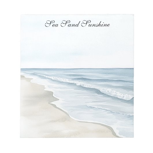 Blue Beach Ocean Notizblock (Vorderseite)